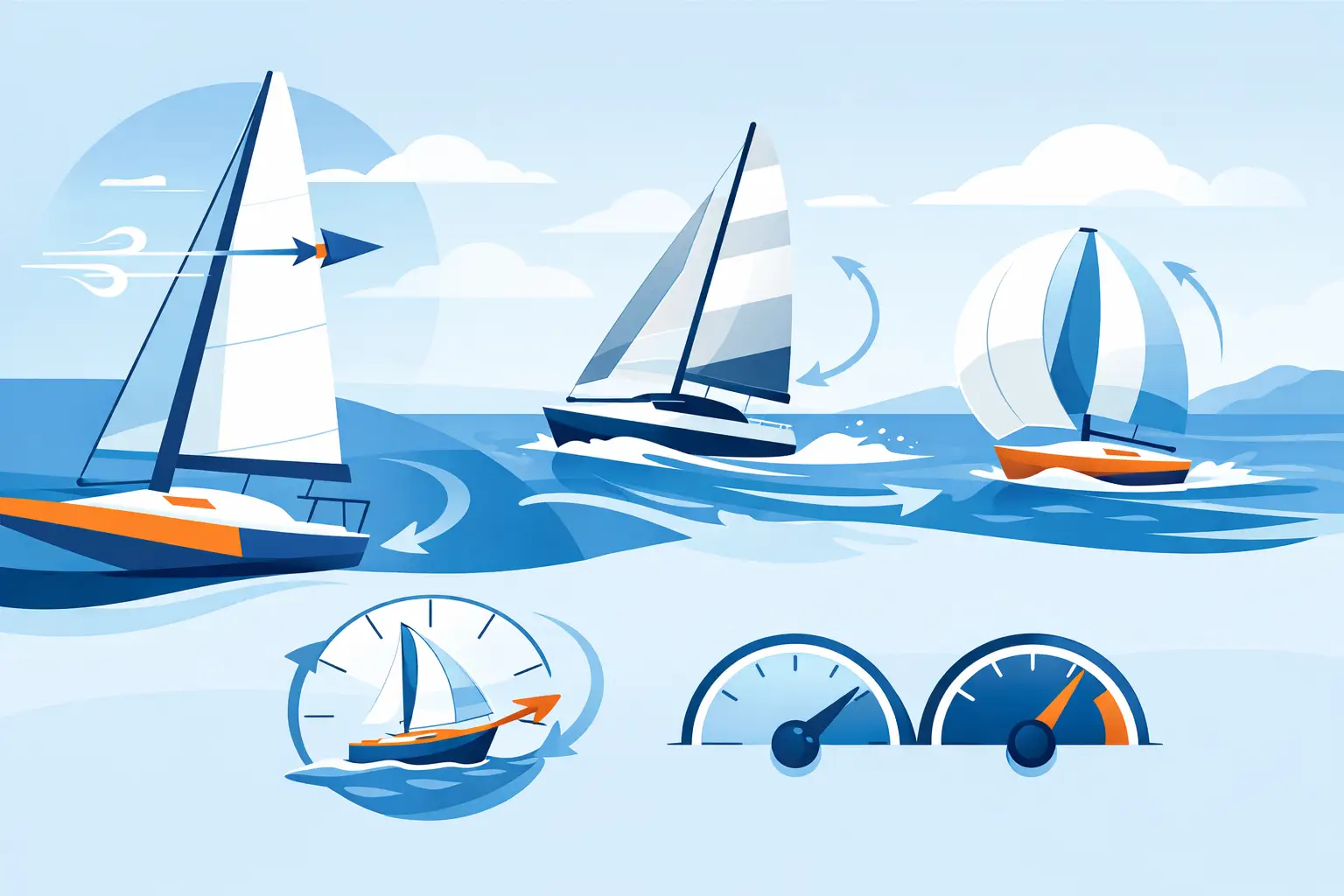 Guia de pontos de vela para ganhar velocidade
